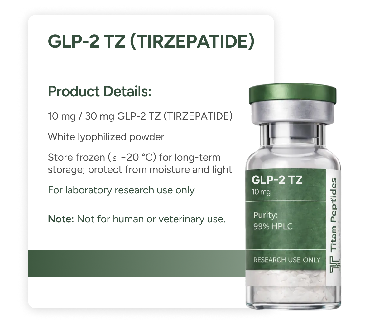 GLP 2 TZ Peptide bottle