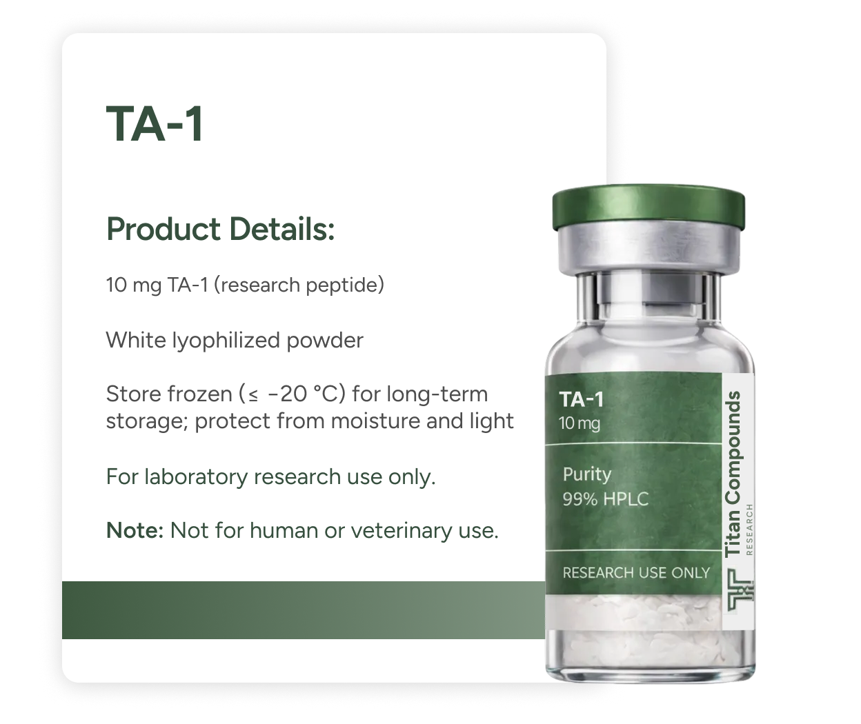 Thymosin Alpha-1 (TA-1) Peptide Bottle
