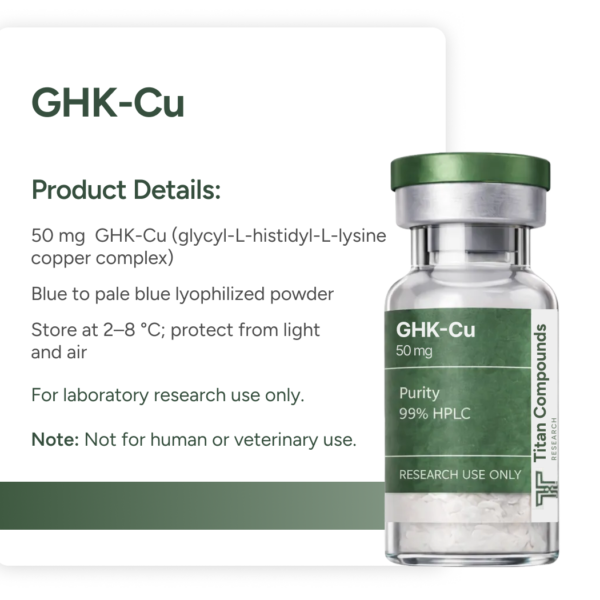 GHK CU peptide bottle