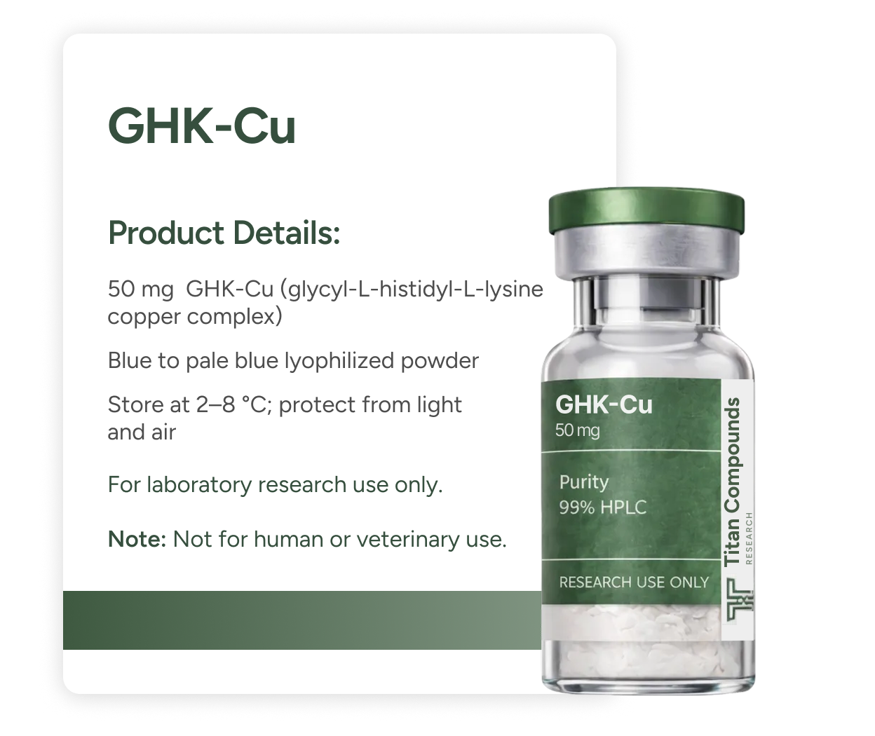 GHK CU peptide bottle
