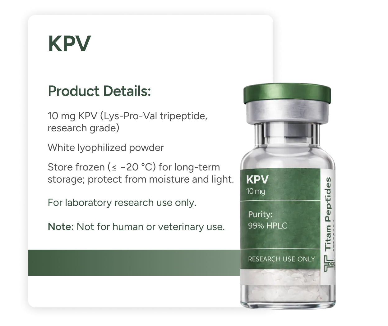 KPV peptide bottle