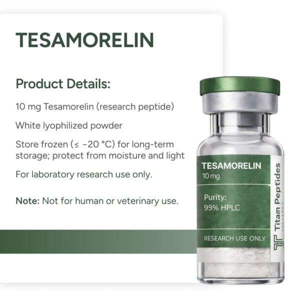 TESAMORELIN peptide bottle 10mg