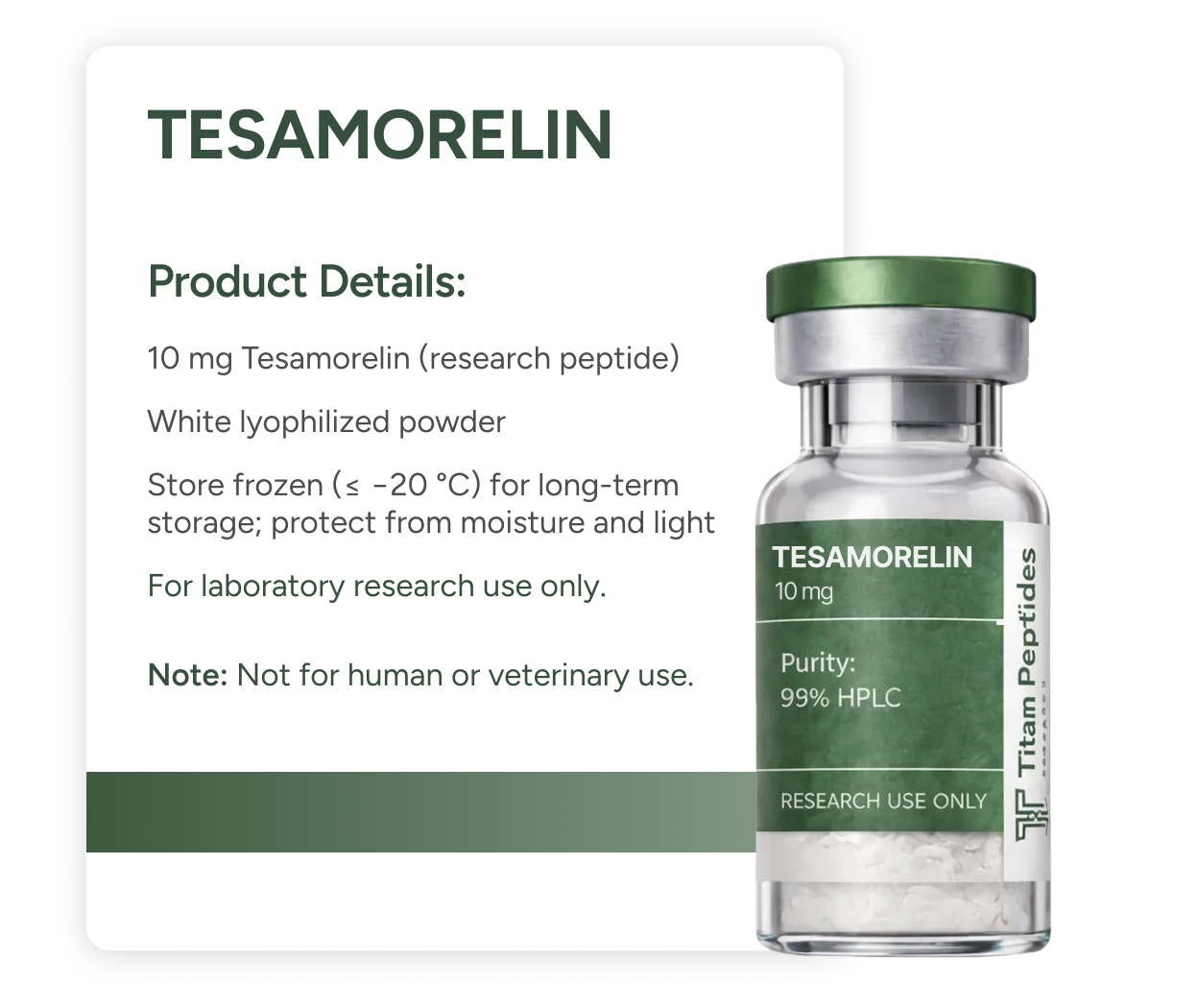 TESAMORELIN peptide bottle 10mg